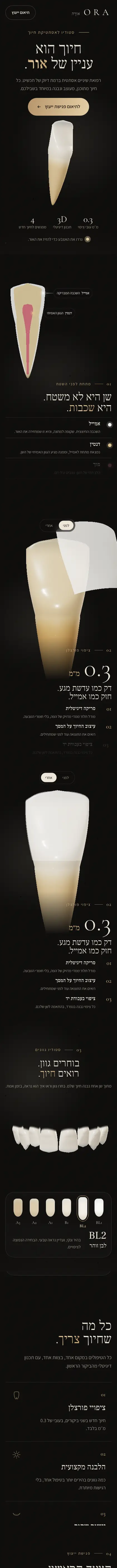 צילום מסך של אתר ORA בטלפון